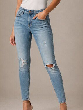Vigoss Jagger Skinny Distressed Jeans Women’s W24 L29 Medium Wash